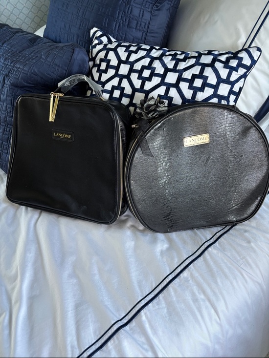 Lancome Handbags - Vintage Lancome Black Cosmetic Bags
